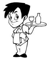Waiter Waitress Cartoon N2