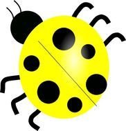 Yellow Ladybug Clip Art N4