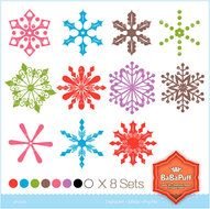 Colorful Snowflakes Clipart