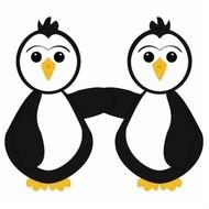 Two Penguins Holding Hands Clipart Cute