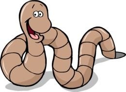 cartoon worm drawing