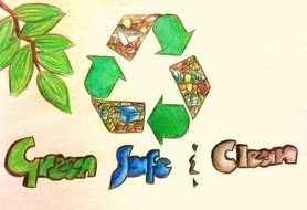 Ä°llustration of Reduce Reuse Recycle