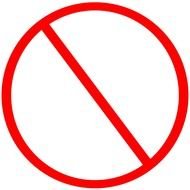 clipart of round prohibition sign