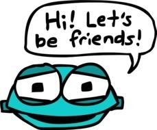 "Let's Be Friends" clipart