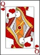 Queen Of Hearts, Playing Card, drawing