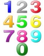 Colorful different numbers clipart
