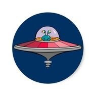 Alien Flying Saucer Cartoon
