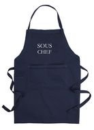 chef's dark blue apron