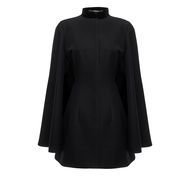 Clip art of woman black coat