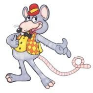 Chuck E Cheese as a cartoon character