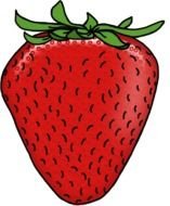 Clip art of the red strawberry