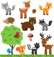 Forest Animals Clip Art N3