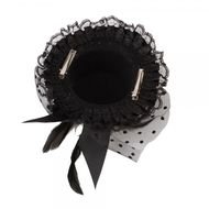 Bowknot Feather Lace Mini Top Hat Hair Clip Black 5 Nologo 600x600jpg