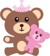clipart of teddy bear with little bear