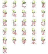 Elf Hat Applique Alphabet