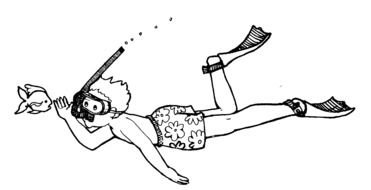 Kids Swimming Clip Art Black And White
