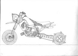 painted devil motorcycle