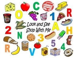 shop with me, food, digits and letters, drawing