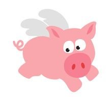 Animated Flying Pig Clipart