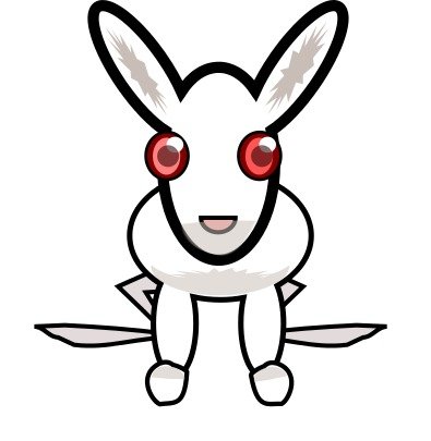 Rabbit Clip Art Black And White N23