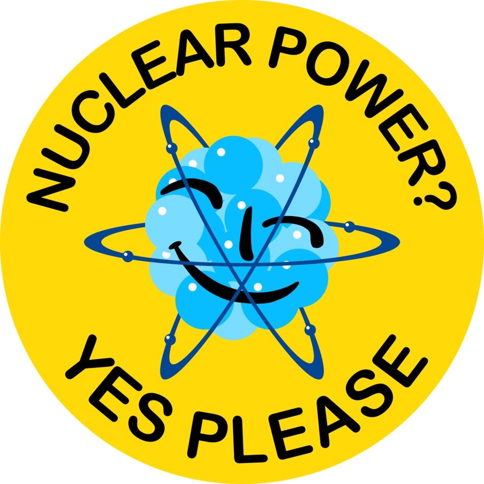 Nuclear Power? Yes, Please, round sticker