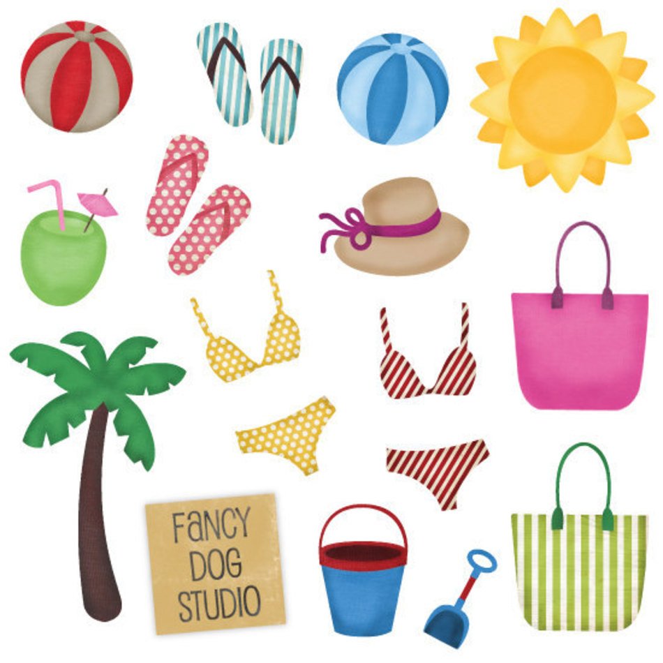 Beach Theme Clip Art N4 free image download