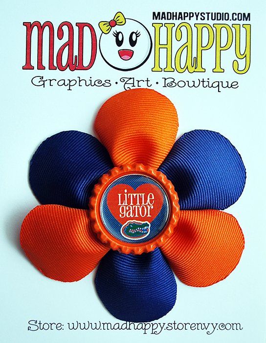 UF Ribbon Flower Choose Bottlecap Image