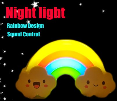 Decor Rainbow Battery Sound Control Led Lamp LightChina Mainland