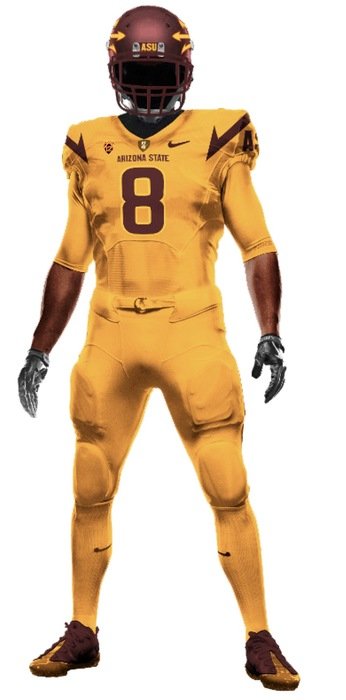 player of American football in yellow suit