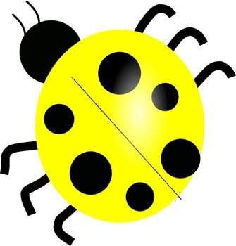 Yellow Ladybug Clip Art N4