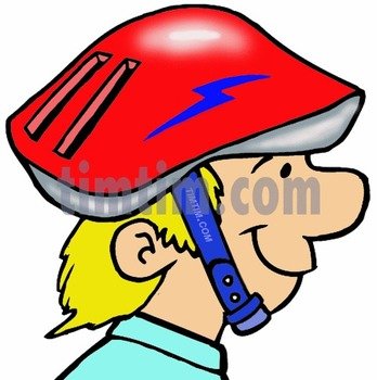 Drawing Of Cartoon Bike Helmet
