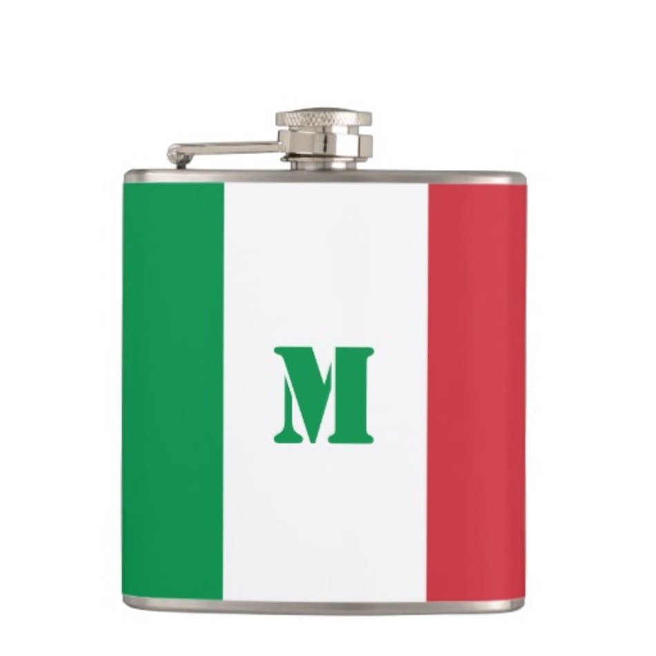 Italian Flag Flask