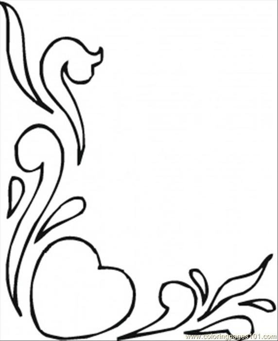 Free Coloring Pages Hearts And Flowers