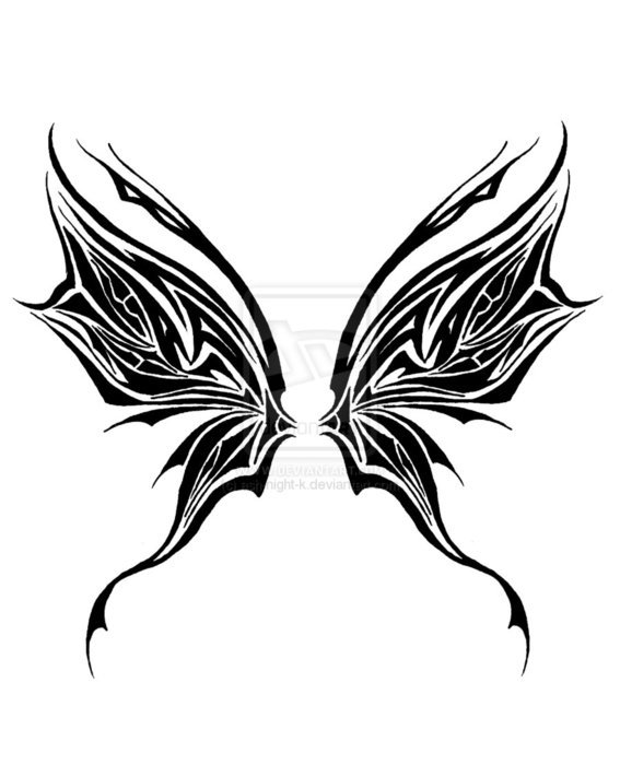 black and white butterfly tattoo on white background