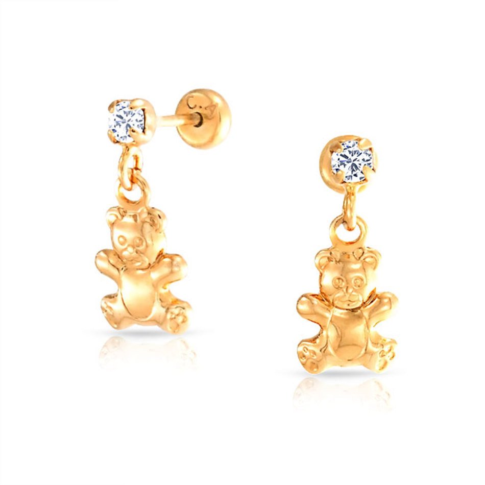 Teddy Bear Earrings For Girls