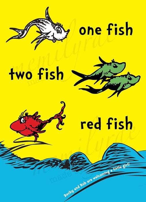 Dr Seuss One Fish Two N10