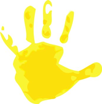 Kids Hand Prints Clip Art N2