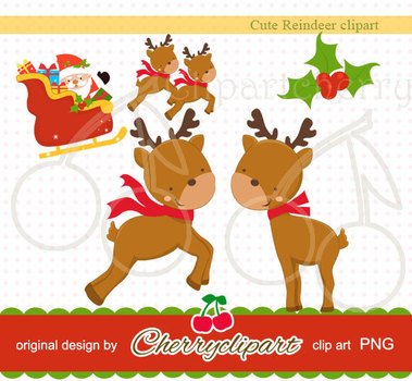 Cute Reindeer Clip Art N6