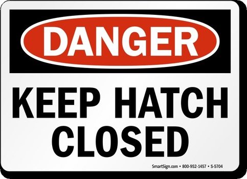 danger reep hatch closed drawing