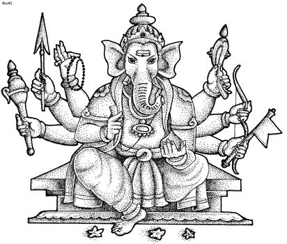 drawing of Ganesha