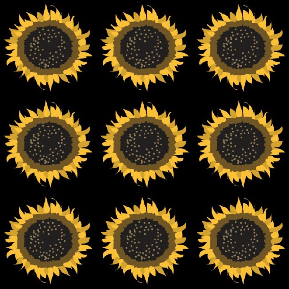 Sunflower Shape Pattern Art
