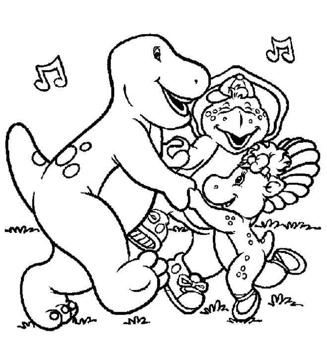 Barney Coloring Book Pages