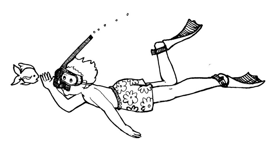 Kids Swimming Clip Art Black And White