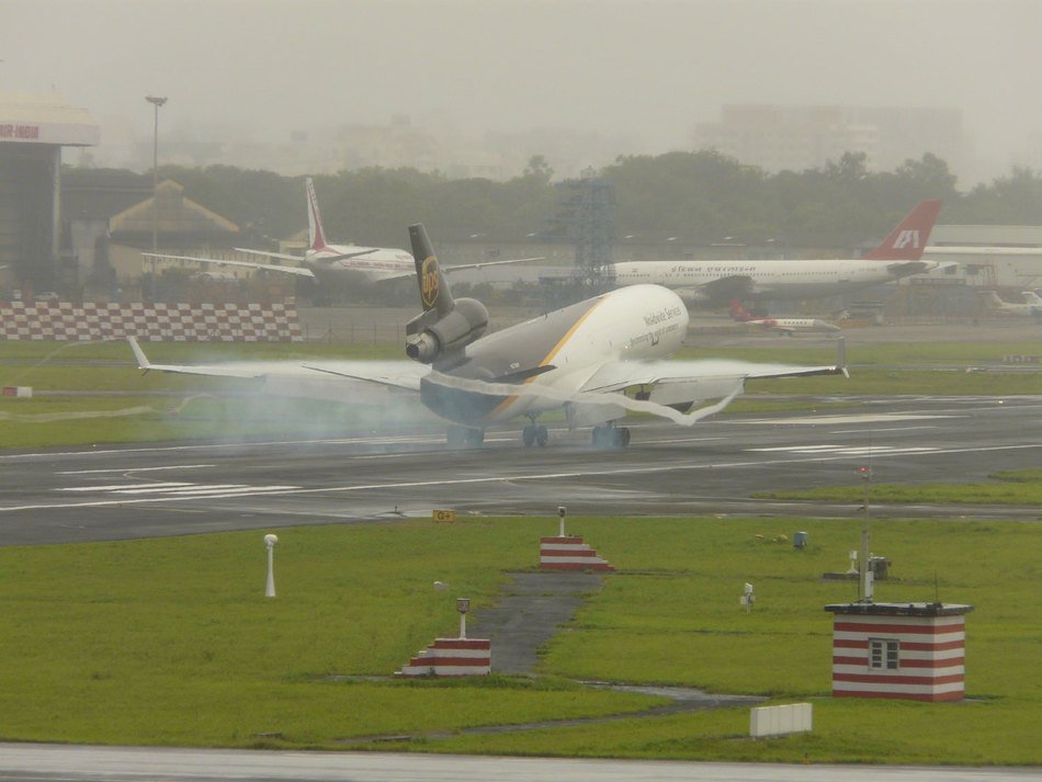 plane on field in Chhatrapati Shivaji International Airport, india, Mumbai