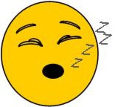 Sleeping Smiley Face Clip Art N19
