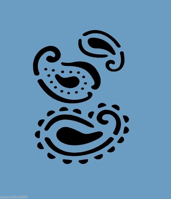 black drawing on a blue background