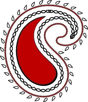 Paisley Print Clip Art N2