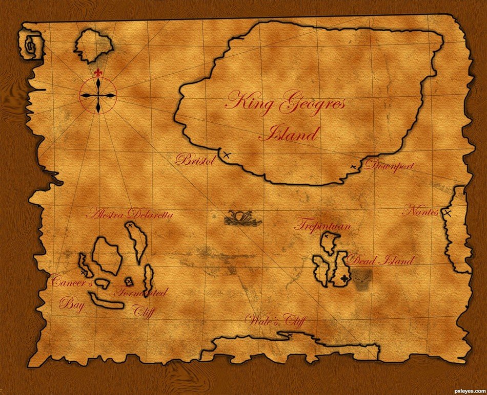 Pirate Treasure Map N9