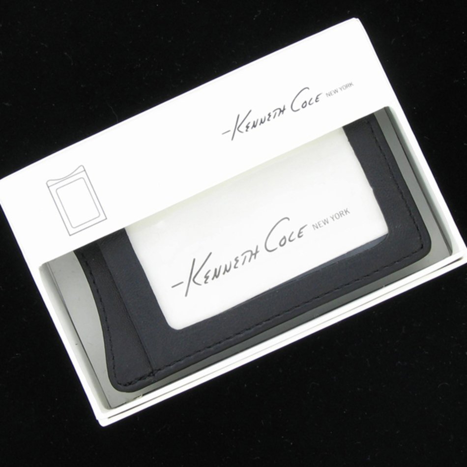 Details About KENNETH COLE NY MENS LEATHER ID MONEY CLIP WALLET $30