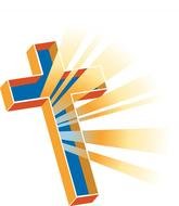painted glowing cross